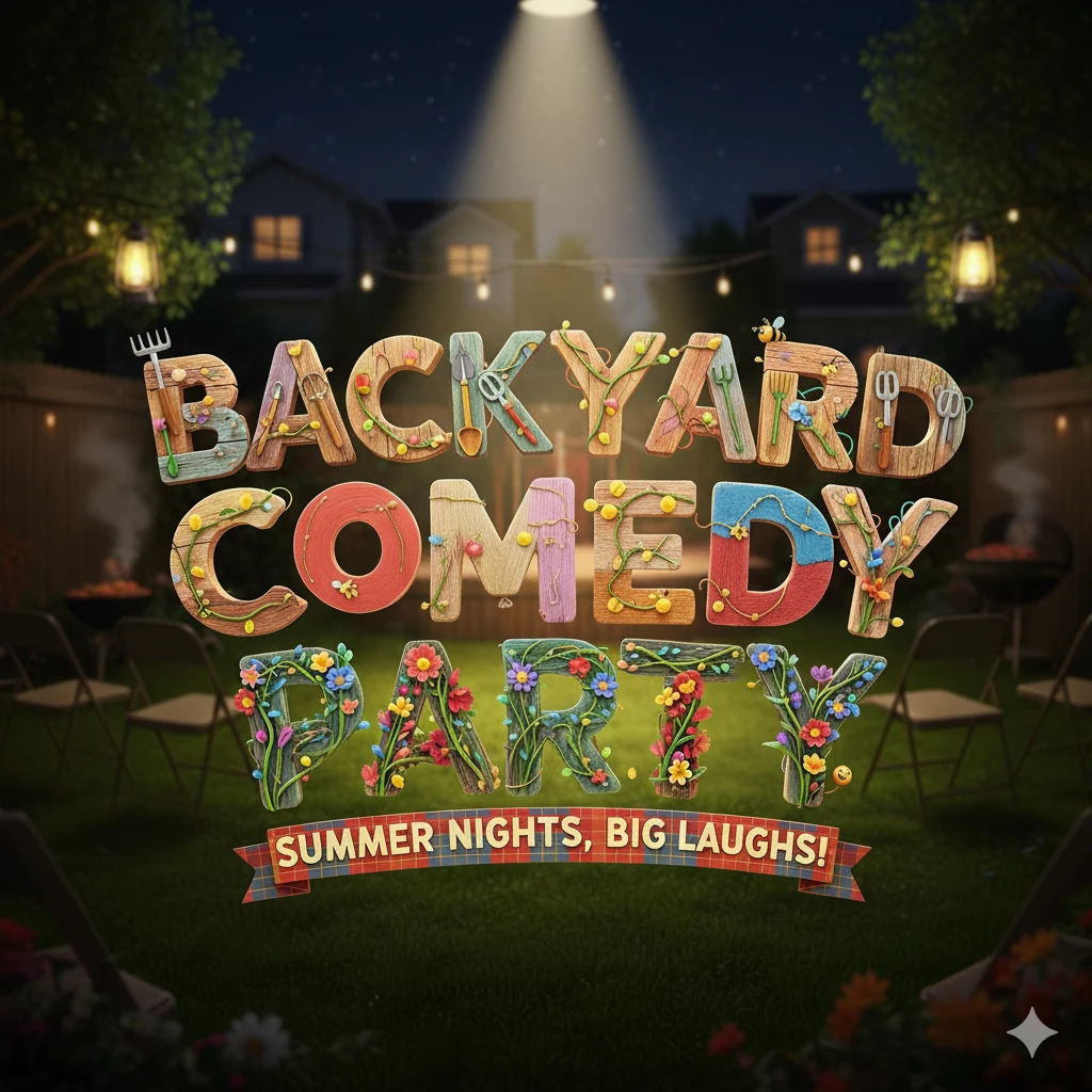 Backyard Comedy Party · summer nights artwork